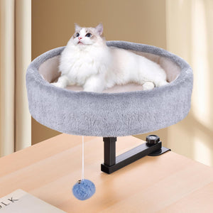 Cat Desk Bed - 360°Rotating & Adjustable, Supports Up to 44 lbs